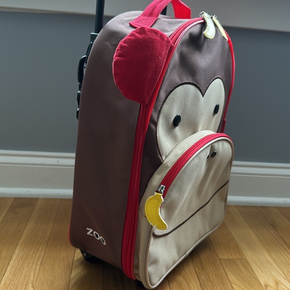 Skip Hop Kids Luggage with Wheels, Zoo, Monkey - Picture 5 of 12